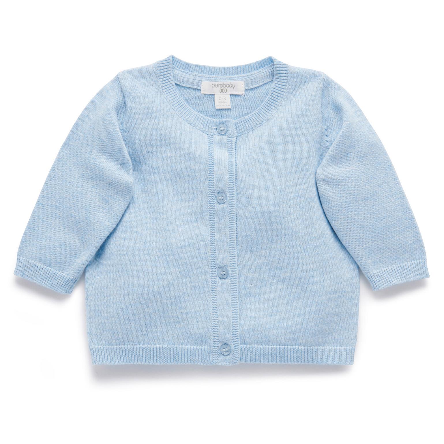 Purebaby 100% Org Cotton Basic Cardi